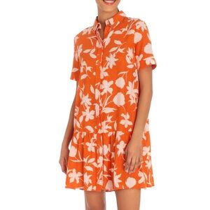 NWT Donna Morgan linen blend shirt dress 10